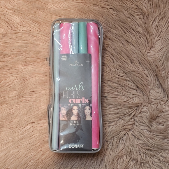 Conair Other - Conair 12 Spiral Rollers - Pink, Teal, Light Blue